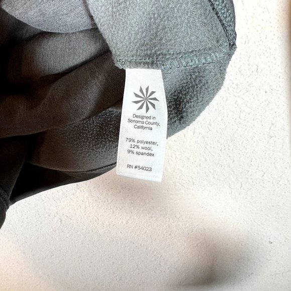 Athleta Soft Moto Jacket Zip Up Size XS Green/Grayish Fleece Lined Double Knit - Picture 10 of 10